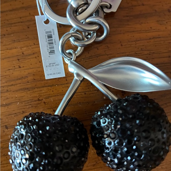 Coach Crystal Cherry Bag Charm - Picture 4 of 5
